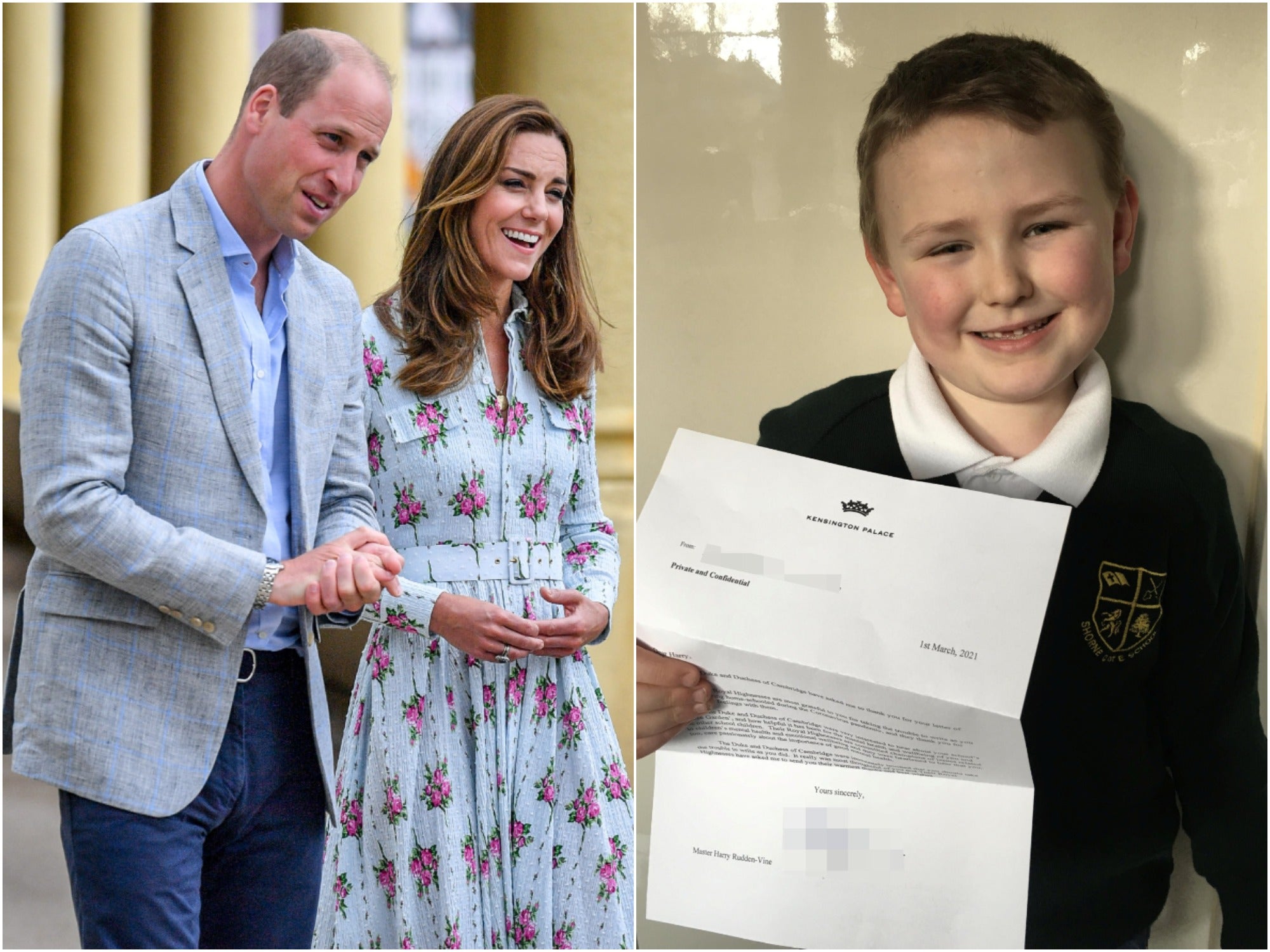 Prince William and Kate send letter about peace to seven-year-old named  Harry | The Independent